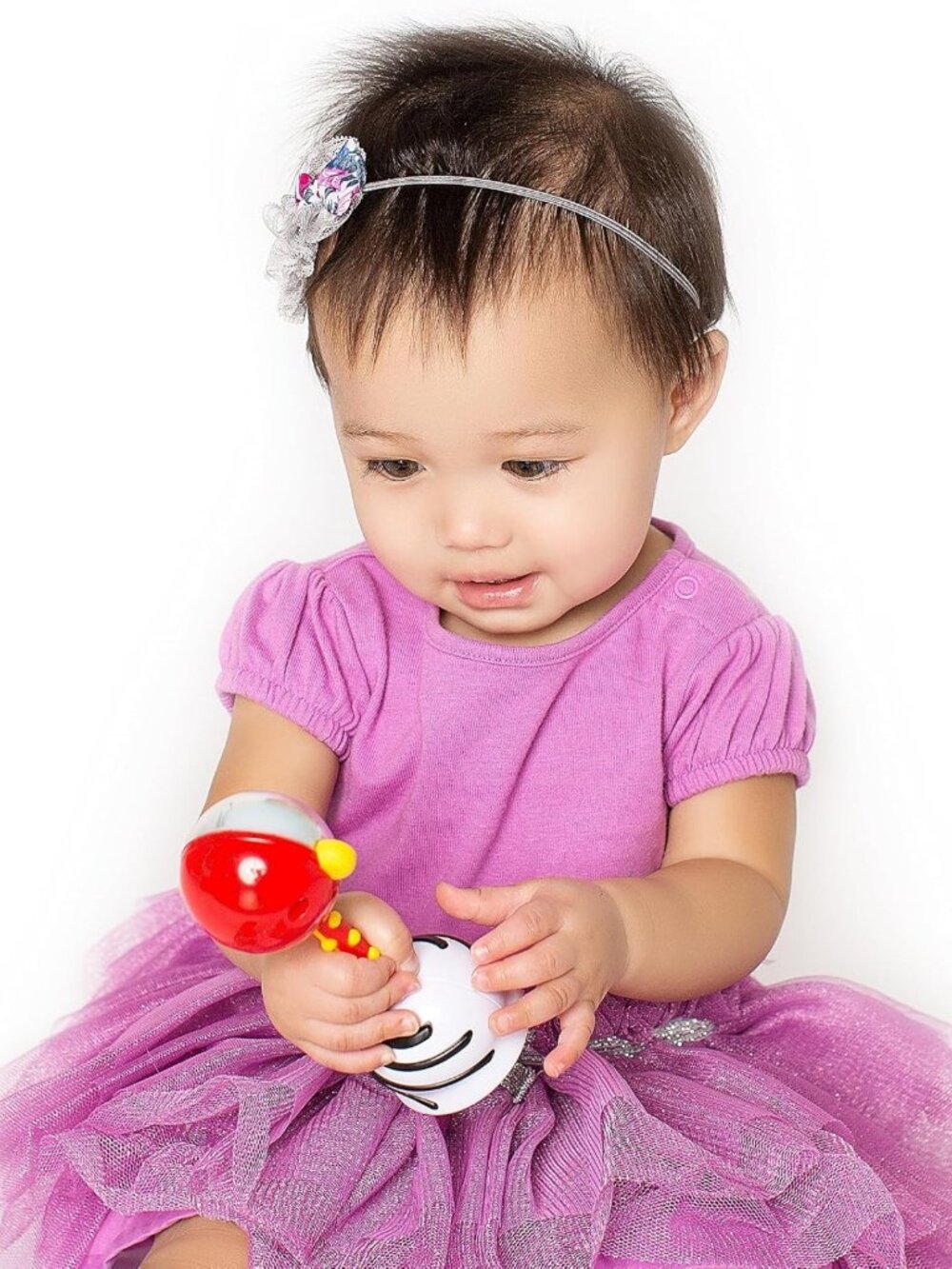 Light-Up Developmental Rattle Toy - Color Changing, Textured Grasping, Mirror - Picture 9 of 9